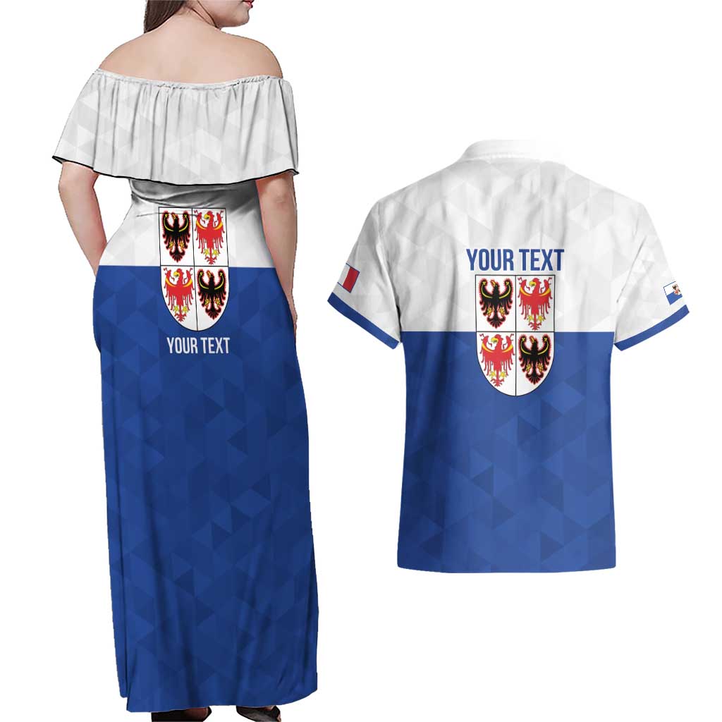 Personalized Italy Trentino-Alto Adige Couples Matching Off Shoulder Maxi Dress and Hawaiian Shirt Inspiration Flags Style