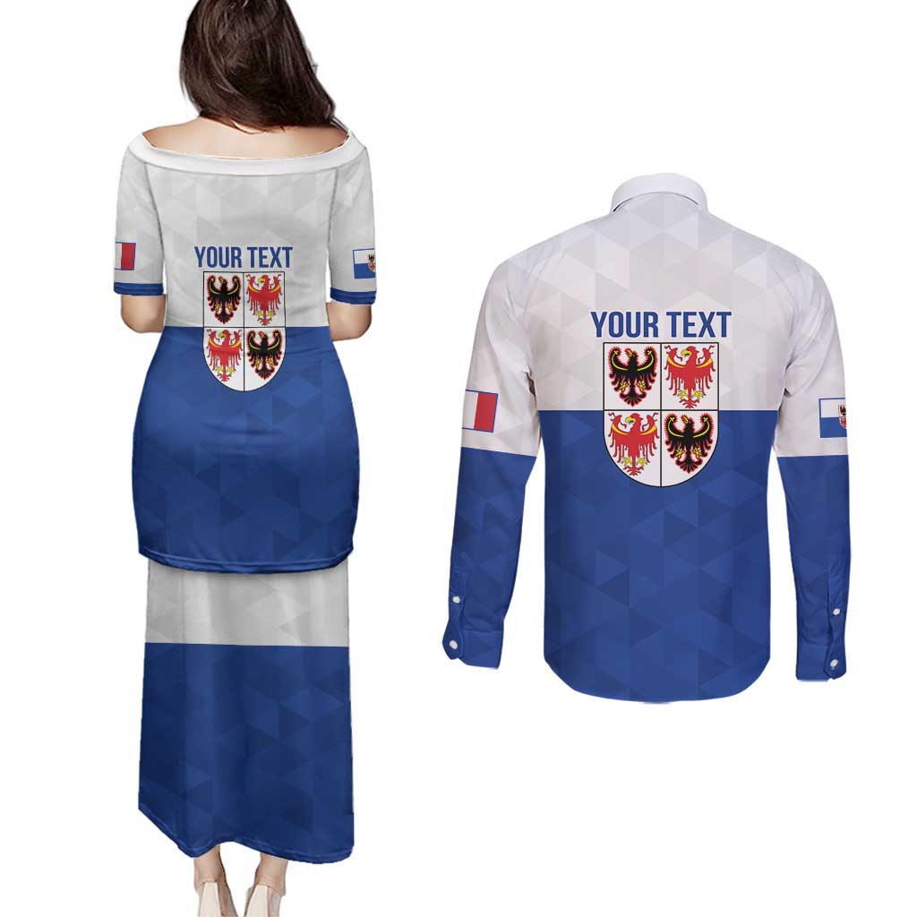 Personalized Italy Trentino-Alto Adige Couples Matching Puletasi and Long Sleeve Button Shirt Inspiration Flags Style