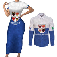 Personalized Italy Trentino-Alto Adige Couples Matching Short Sleeve Bodycon Dress and Long Sleeve Button Shirt Inspiration Flags Style