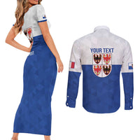 Personalized Italy Trentino-Alto Adige Couples Matching Short Sleeve Bodycon Dress and Long Sleeve Button Shirt Inspiration Flags Style