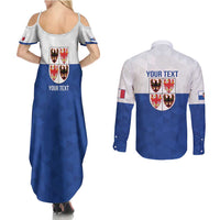 Personalized Italy Trentino-Alto Adige Couples Matching Summer Maxi Dress and Long Sleeve Button Shirt Inspiration Flags Style