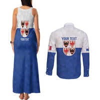 Personalized Italy Trentino-Alto Adige Couples Matching Tank Maxi Dress and Long Sleeve Button Shirt Inspiration Flags Style