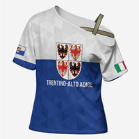 Personalized Italy Trentino-Alto Adige Cross Shoulder Shirt Inspiration Flags Style - Wonder Print Shop