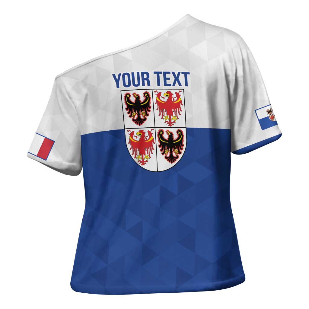 Personalized Italy Trentino-Alto Adige Cross Shoulder Shirt Inspiration Flags Style - Wonder Print Shop