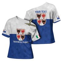 Personalized Italy Trentino-Alto Adige Cross Shoulder Shirt Inspiration Flags Style - Wonder Print Shop