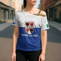 Personalized Italy Trentino-Alto Adige Cross Shoulder Shirt Inspiration Flags Style - Wonder Print Shop