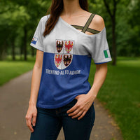 Personalized Italy Trentino-Alto Adige Cross Shoulder Shirt Inspiration Flags Style - Wonder Print Shop
