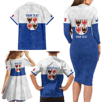 Personalized Italy Trentino-Alto Adige Family Matching Long Sleeve Bodycon Dress and Hawaiian Shirt Inspiration Flags Style