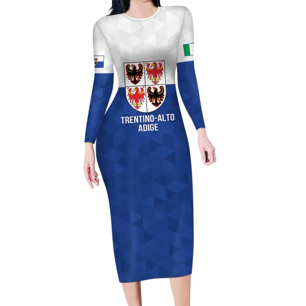 Personalized Italy Trentino-Alto Adige Family Matching Long Sleeve Bodycon Dress and Hawaiian Shirt Inspiration Flags Style