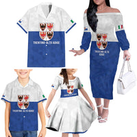 Personalized Italy Trentino-Alto Adige Family Matching Off The Shoulder Long Sleeve Dress and Hawaiian Shirt Inspiration Flags Style