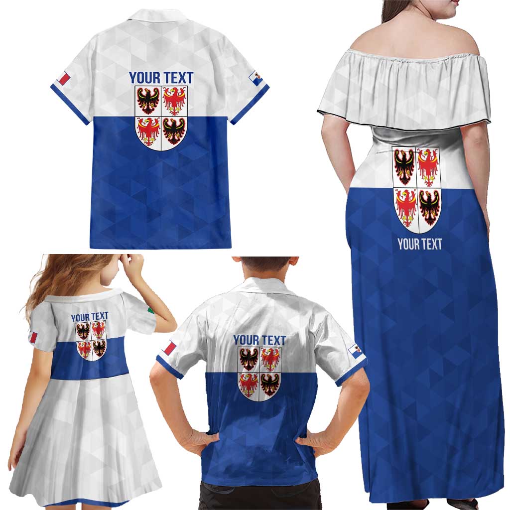 Personalized Italy Trentino-Alto Adige Family Matching Off Shoulder Maxi Dress and Hawaiian Shirt Inspiration Flags Style