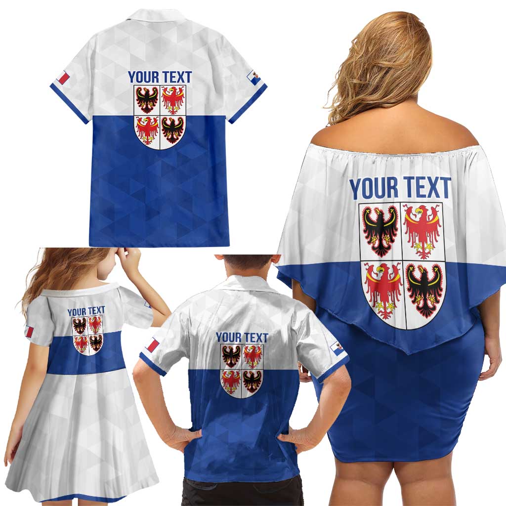 Personalized Italy Trentino-Alto Adige Family Matching Off Shoulder Short Dress and Hawaiian Shirt Inspiration Flags Style