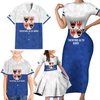 Personalized Italy Trentino-Alto Adige Family Matching Short Sleeve Bodycon Dress and Hawaiian Shirt Inspiration Flags Style