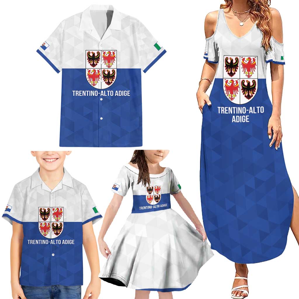 Personalized Italy Trentino-Alto Adige Family Matching Summer Maxi Dress and Hawaiian Shirt Inspiration Flags Style