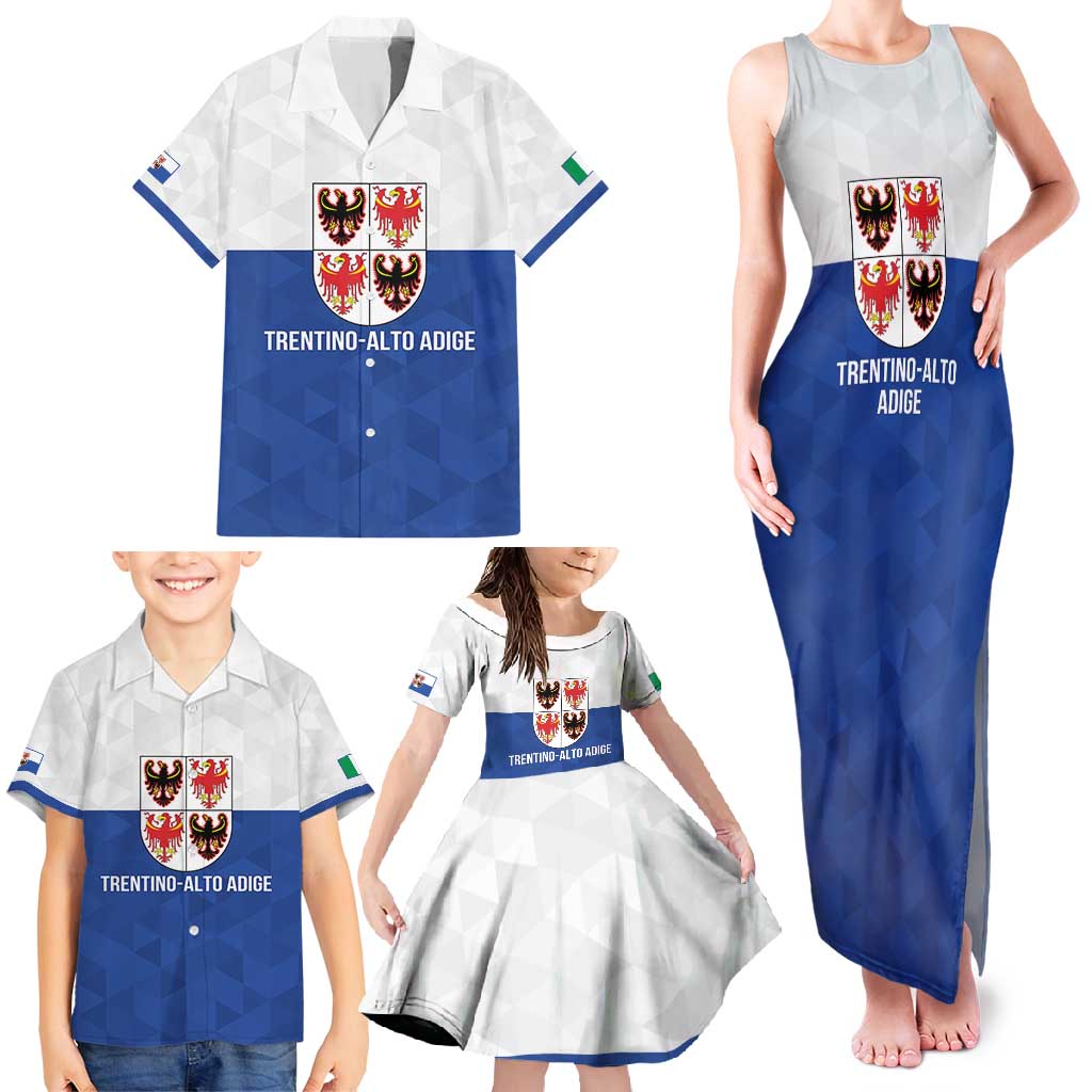 Personalized Italy Trentino-Alto Adige Family Matching Tank Maxi Dress and Hawaiian Shirt Inspiration Flags Style
