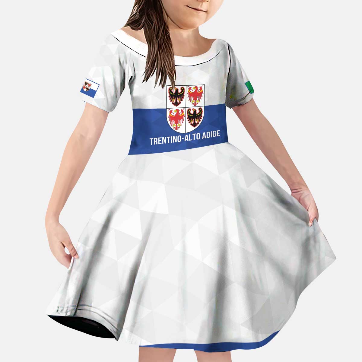 Personalized Italy Trentino-Alto Adige Kid Short Sleeve Dress Inspiration Flags Style