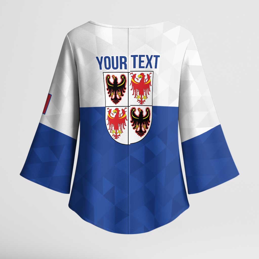 Personalized Italy Trentino-Alto Adige Kimono Sleeve Blouse Inspiration Flags Style - Wonder Print Shop