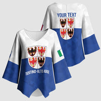 Personalized Italy Trentino-Alto Adige Kimono Sleeve Blouse Inspiration Flags Style - Wonder Print Shop