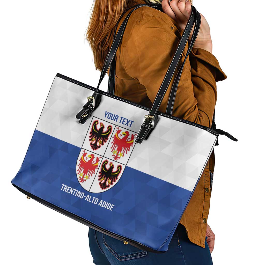 Personalized Italy Trentino-Alto Adige Leather Tote Bag Inspiration Flags Style