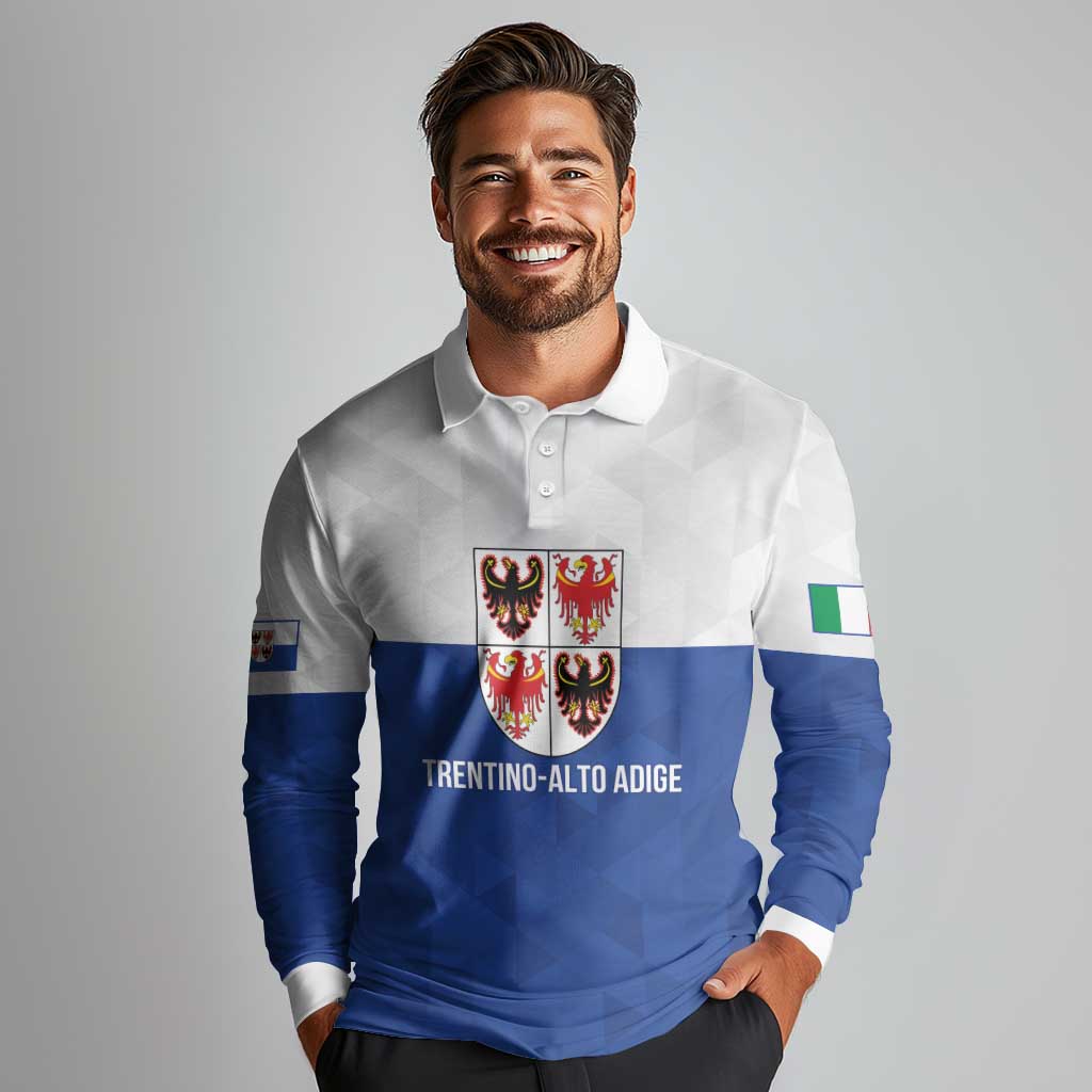 Personalized Italy Trentino-Alto Adige Long Sleeve Polo Shirt Inspiration Flags Style