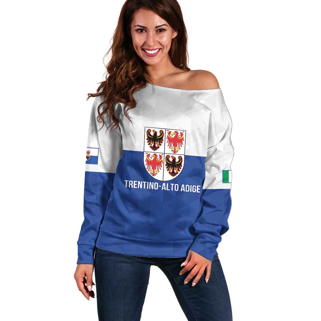 Personalized Italy Trentino-Alto Adige Off Shoulder Sweater Inspiration Flags Style
