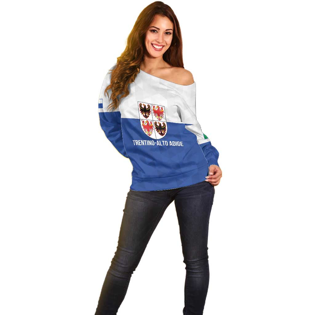 Personalized Italy Trentino-Alto Adige Off Shoulder Sweater Inspiration Flags Style