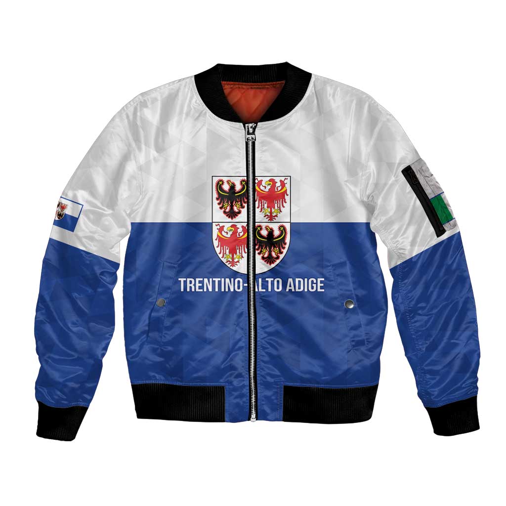 Personalized Italy Trentino-Alto Adige Sleeve Zip Bomber Jacket Inspiration Flags Style