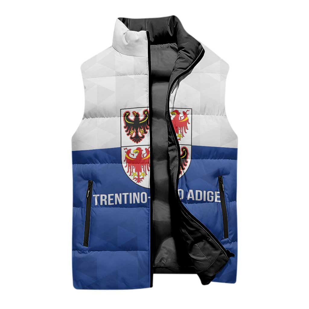 Personalized Italy Trentino-Alto Adige Sleeveless Puffer Jacket Inspiration Flags Style - Wonder Print Shop