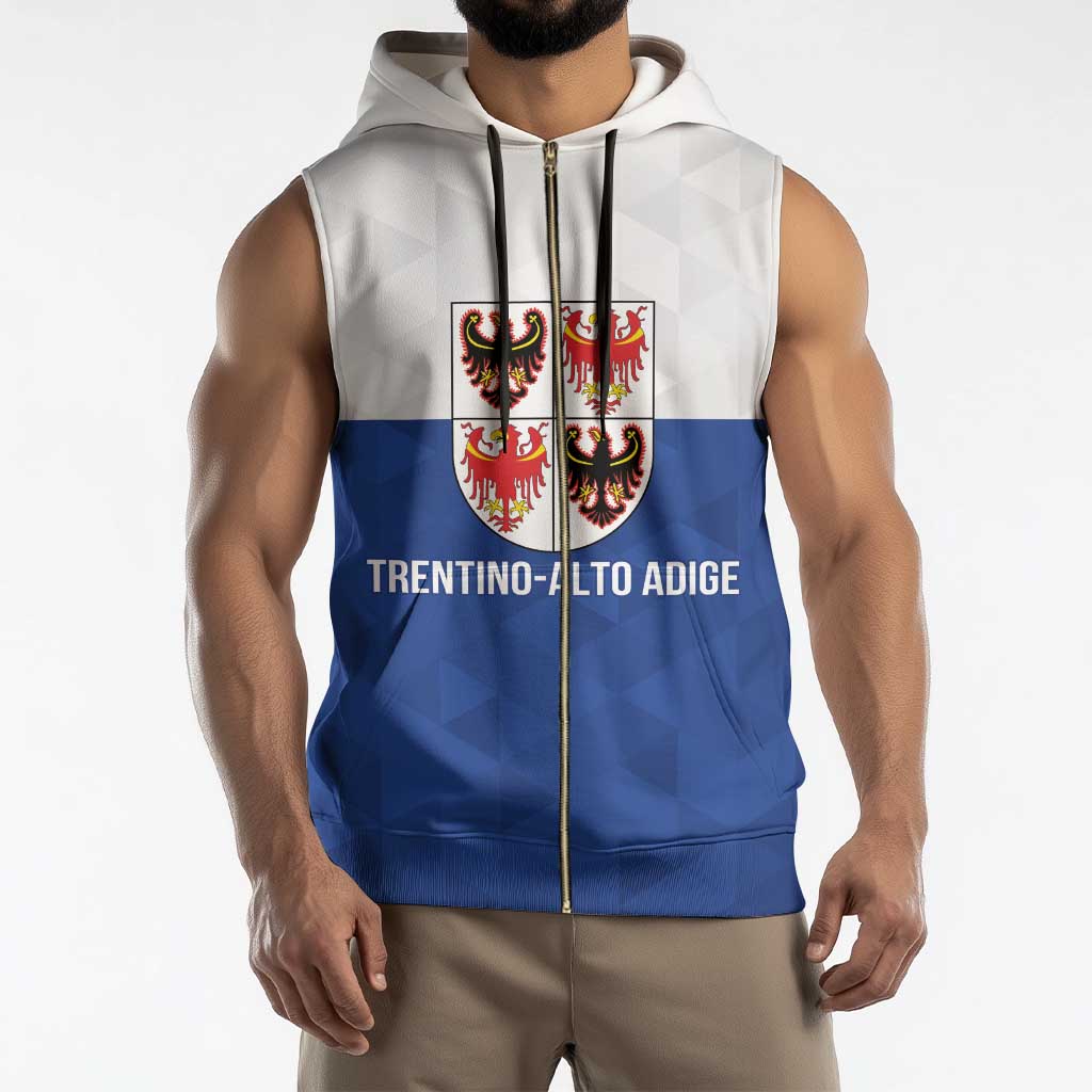 Personalized Italy Trentino-Alto Adige Sleeveless Zip Hoodie Inspiration Flags Style - Wonder Print Shop