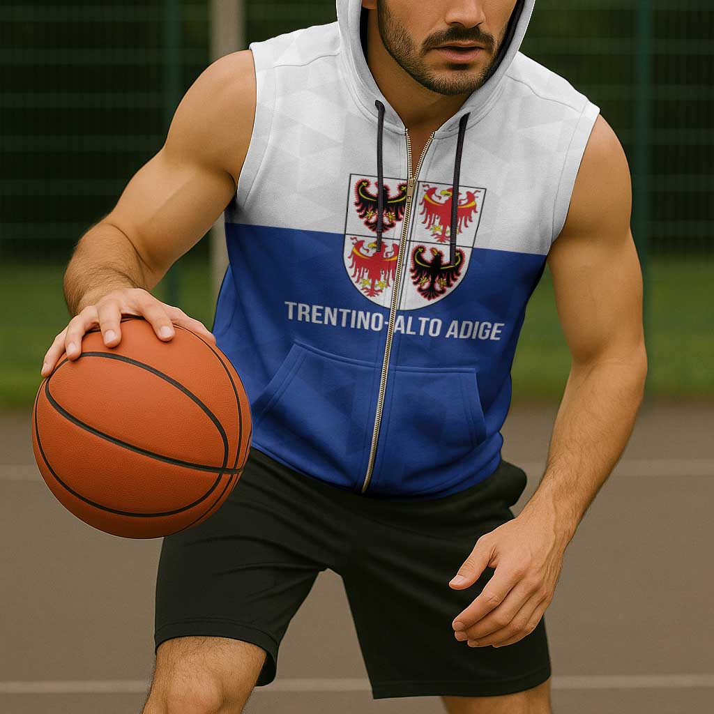 Personalized Italy Trentino-Alto Adige Sleeveless Zip Hoodie Inspiration Flags Style - Wonder Print Shop