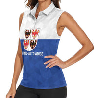 Personalized Italy Trentino-Alto Adige Women Sleeveless Polo Shirt Inspiration Flags Style