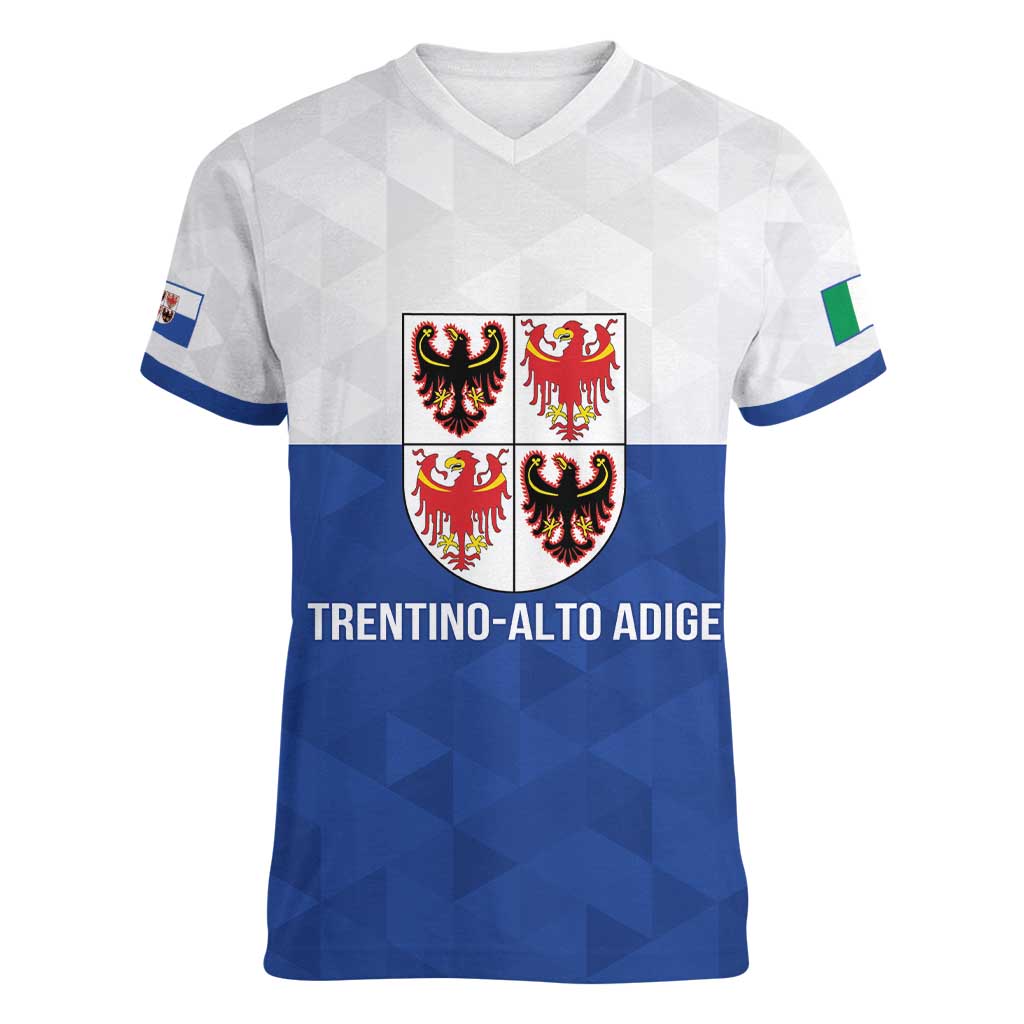 Personalized Italy Trentino-Alto Adige Women V-Neck T-Shirt Inspiration Flags Style