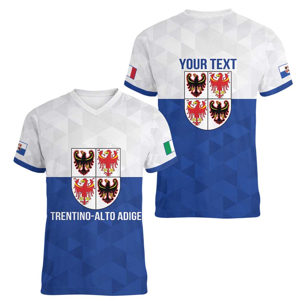 Personalized Italy Trentino-Alto Adige Women V-Neck T-Shirt Inspiration Flags Style