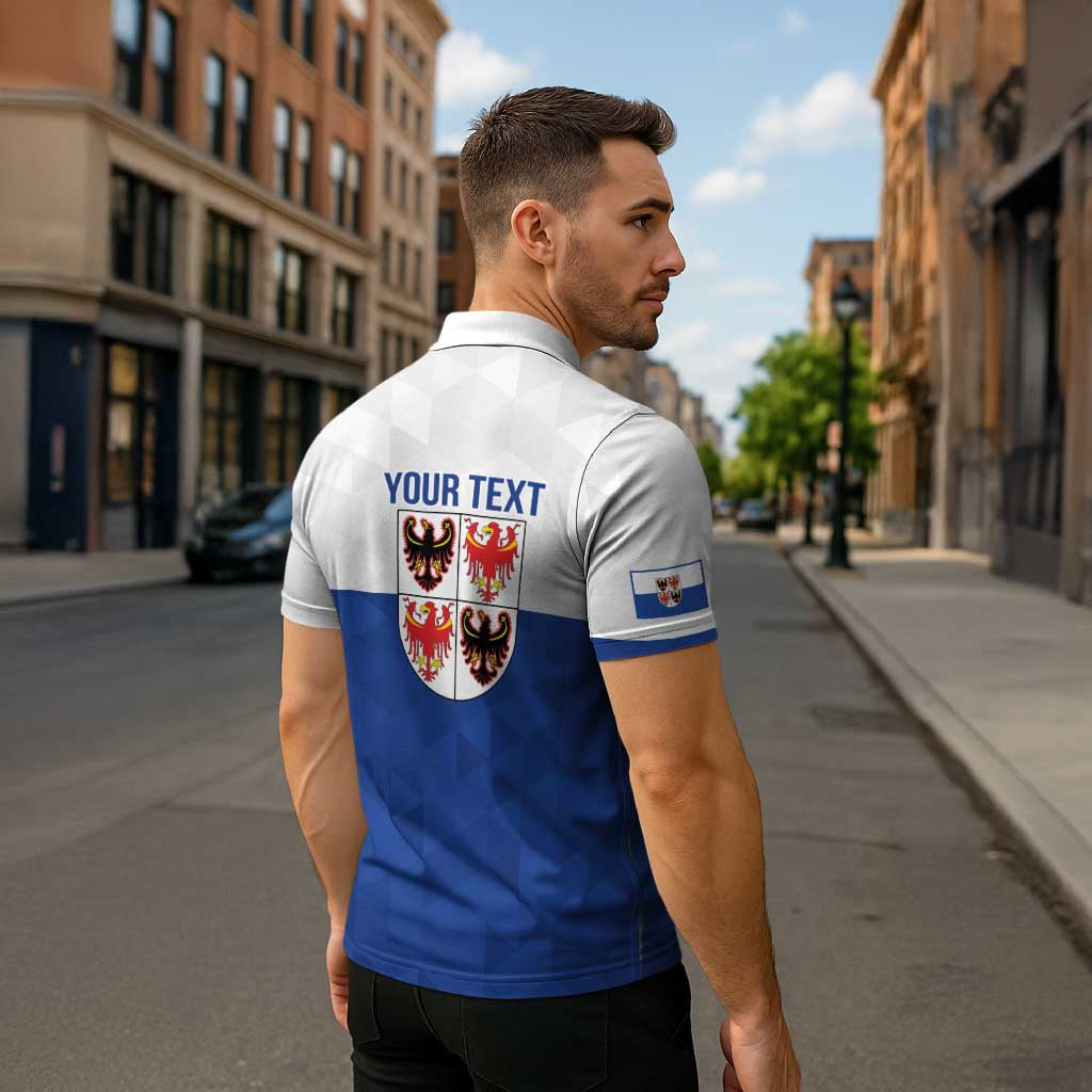 Personalized Italy Trentino-Alto Adige Zipper Polo Shirt Inspiration Flags Style - Wonder Print Shop