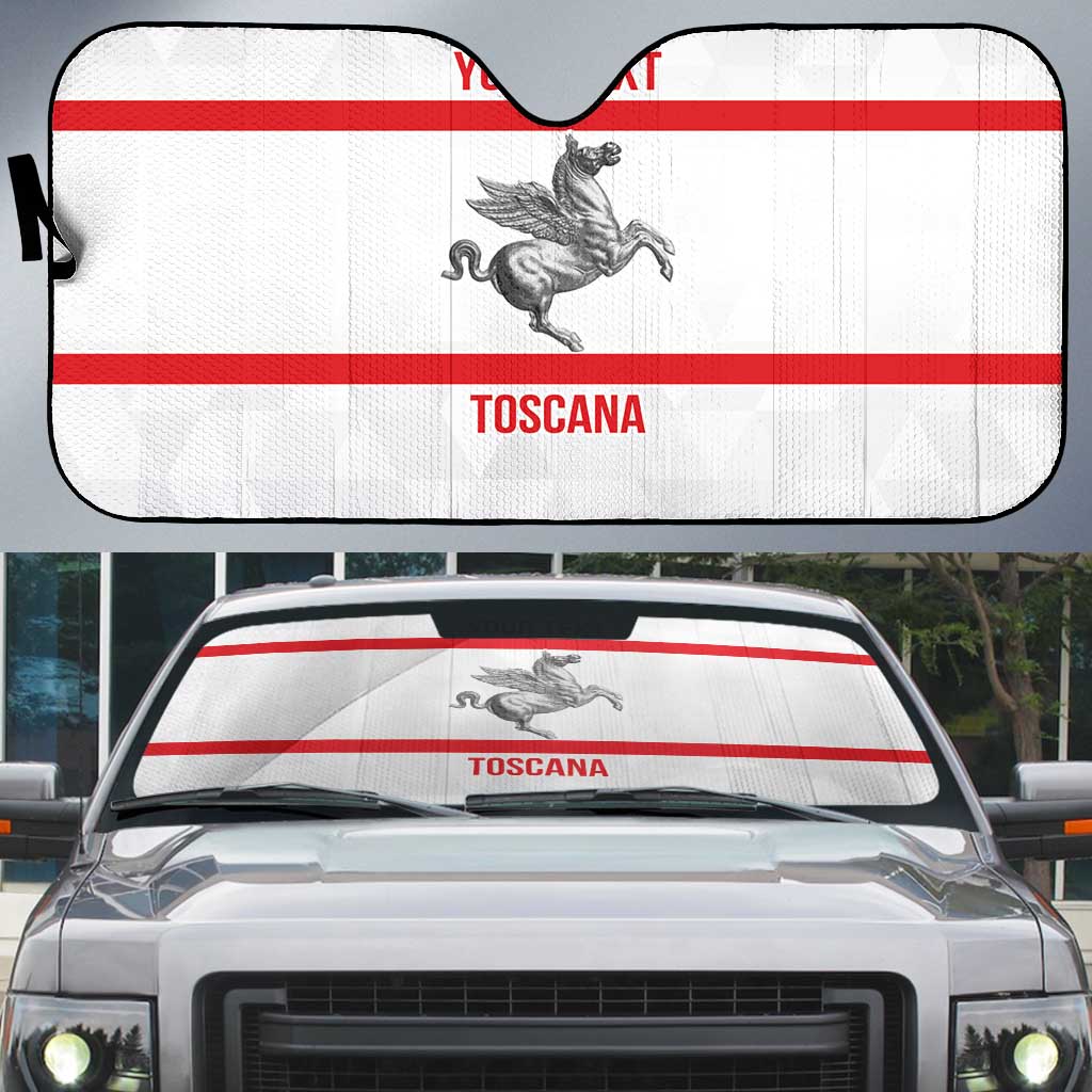 Personalized Italy Tuscany Pegasus Rampant Auto Sun Shade Inspiration Flags Style - Wonder Print Shop