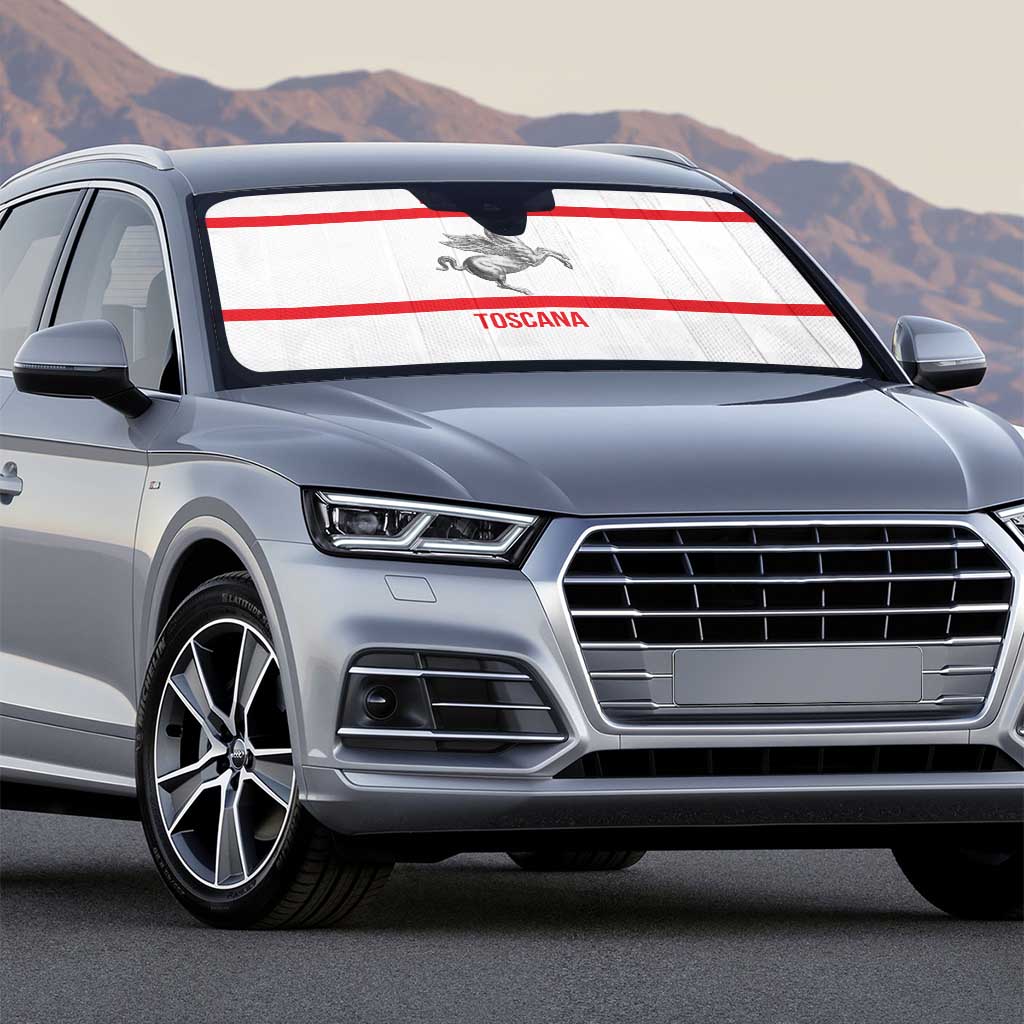 Personalized Italy Tuscany Pegasus Rampant Auto Sun Shade Inspiration Flags Style - Wonder Print Shop