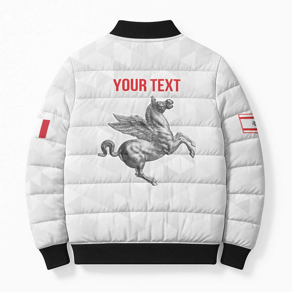 Personalized Italy Tuscany Pegasus Rampant Bomber Puffer Jacket Inspiration Flags Style - Wonder Print Shop