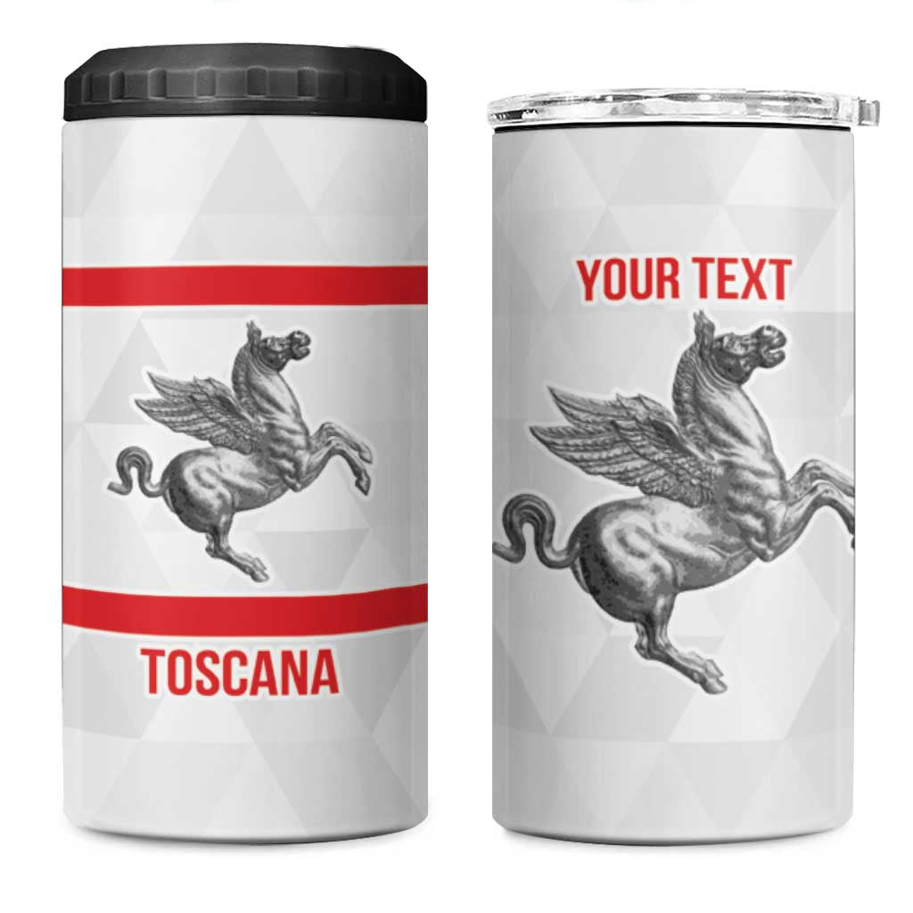 Personalized Italy Tuscany Pegasus Rampant 4 in 1 Can Cooler Tumbler Inspiration Flags Style