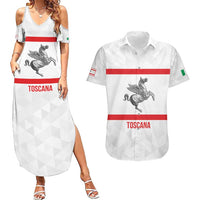 Personalized Italy Tuscany Pegasus Rampant Couples Matching Summer Maxi Dress and Hawaiian Shirt Inspiration Flags Style