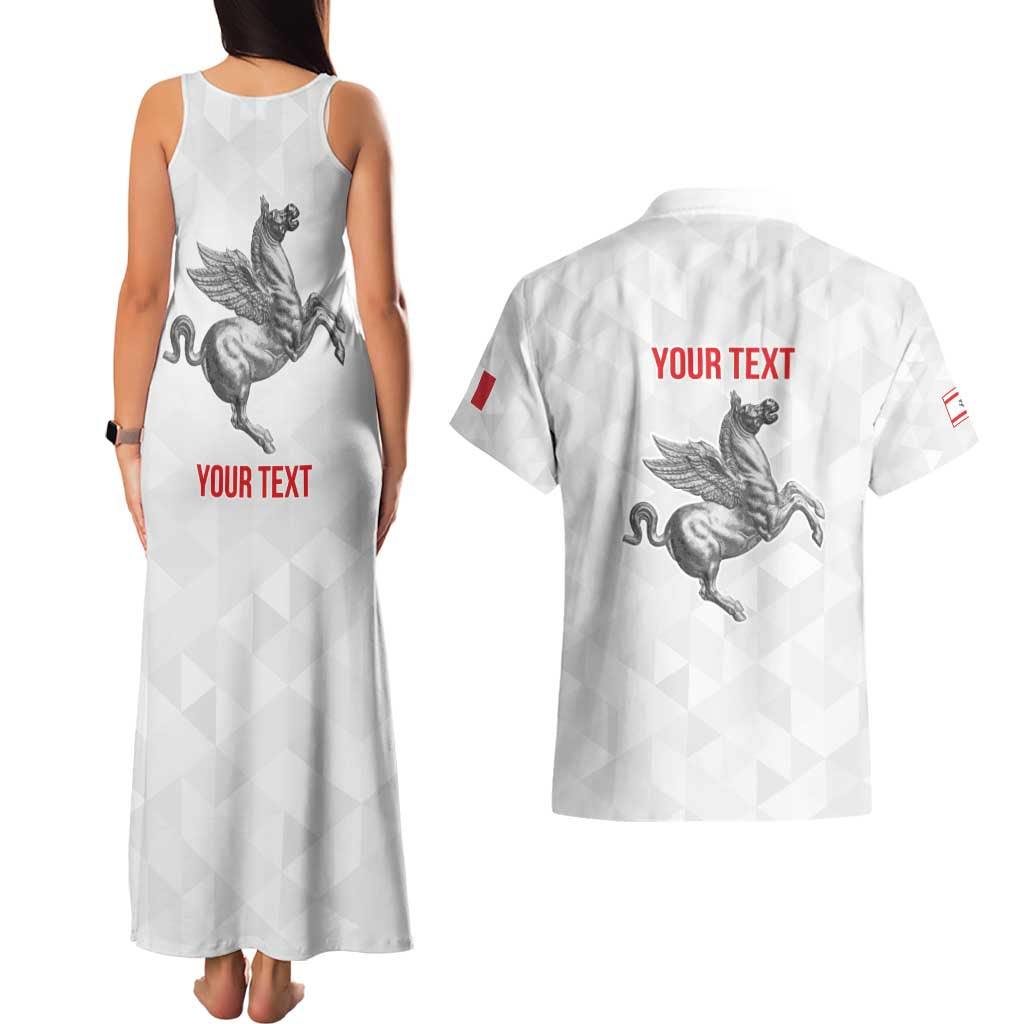 Personalized Italy Tuscany Pegasus Rampant Couples Matching Tank Maxi Dress and Hawaiian Shirt Inspiration Flags Style