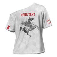 Personalized Italy Tuscany Pegasus Rampant Cross Shoulder Shirt Inspiration Flags Style - Wonder Print Shop