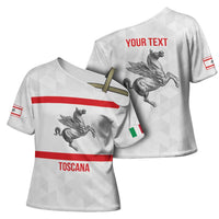 Personalized Italy Tuscany Pegasus Rampant Cross Shoulder Shirt Inspiration Flags Style - Wonder Print Shop
