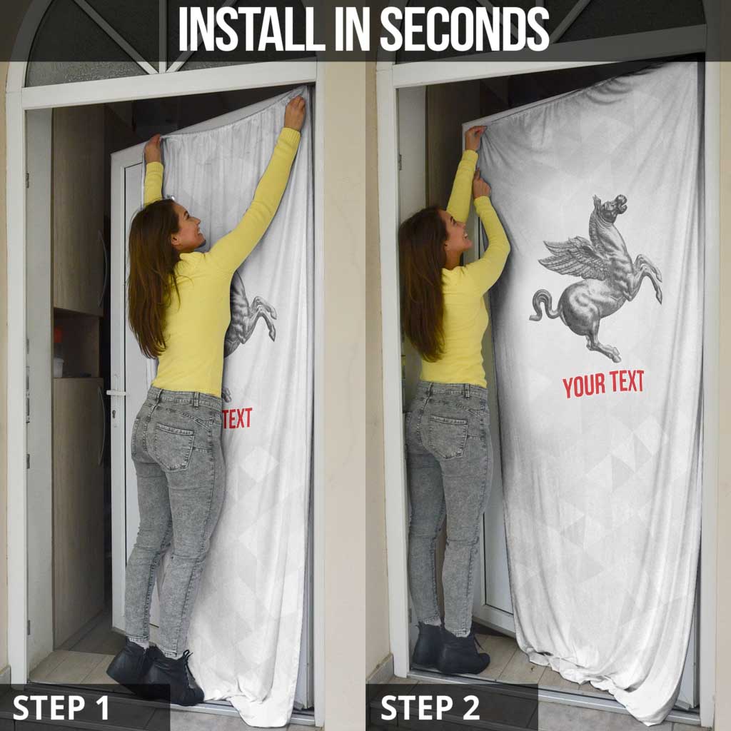 Personalized Italy Tuscany Pegasus Rampant Door Cover Inspiration Flags Style - Wonder Print Shop