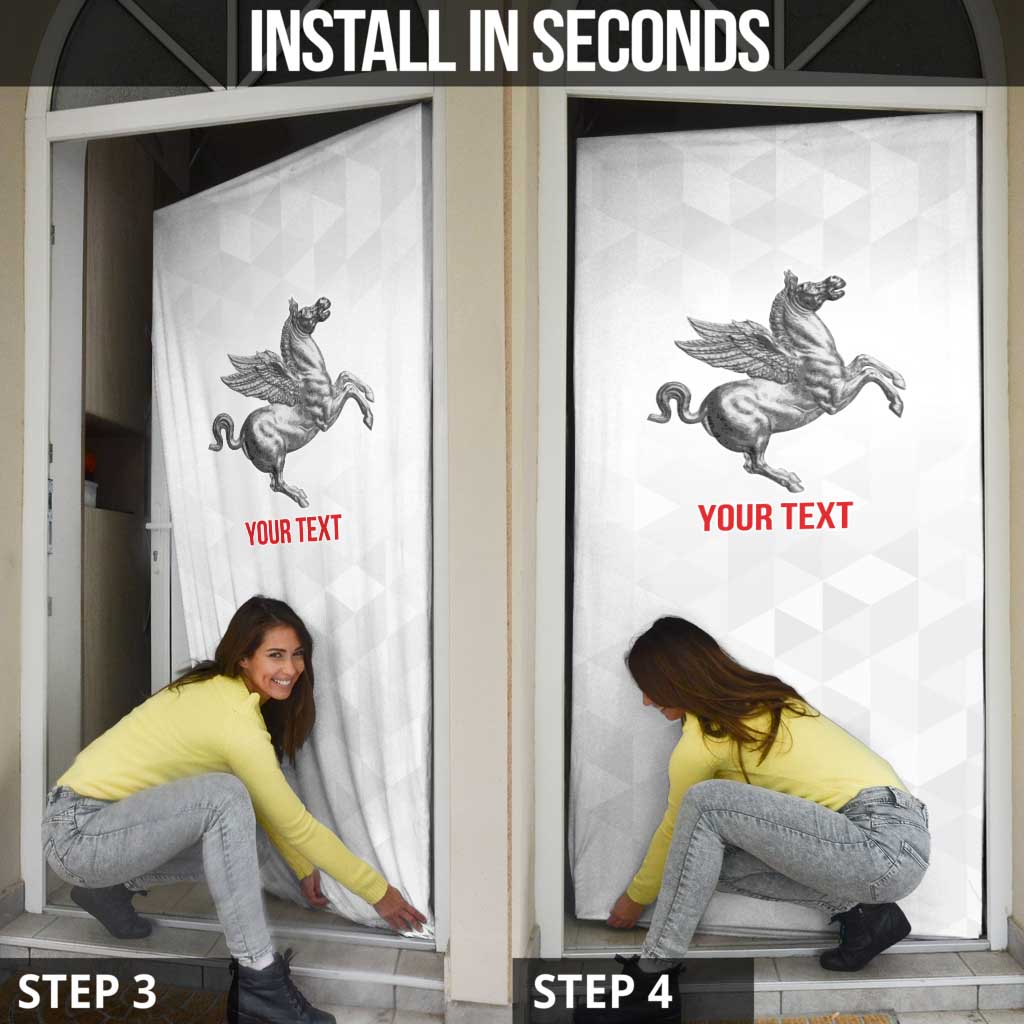 Personalized Italy Tuscany Pegasus Rampant Door Cover Inspiration Flags Style - Wonder Print Shop