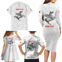 Personalized Italy Tuscany Pegasus Rampant Family Matching Long Sleeve Bodycon Dress and Hawaiian Shirt Inspiration Flags Style