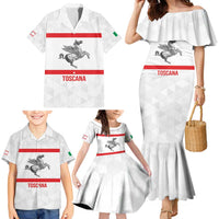 Personalized Italy Tuscany Pegasus Rampant Family Matching Mermaid Dress and Hawaiian Shirt Inspiration Flags Style