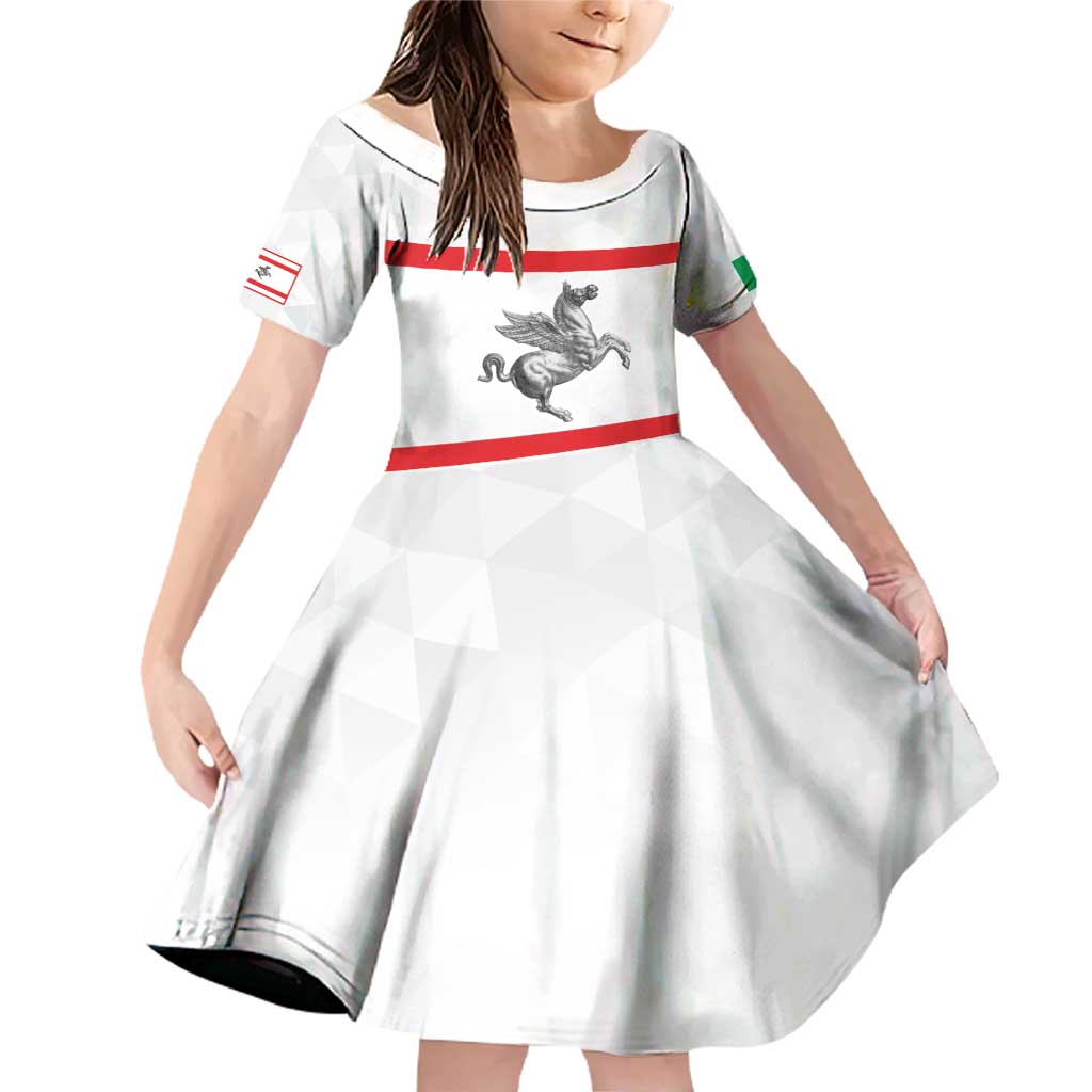 Personalized Italy Tuscany Pegasus Rampant Family Matching Off Shoulder Short Dress and Hawaiian Shirt Inspiration Flags Style