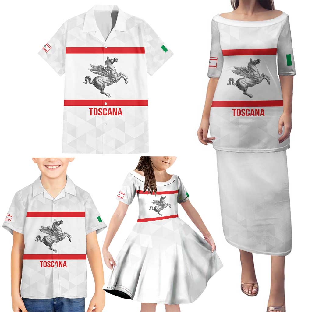 Personalized Italy Tuscany Pegasus Rampant Family Matching Puletasi and Hawaiian Shirt Inspiration Flags Style