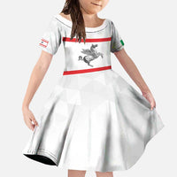Personalized Italy Tuscany Pegasus Rampant Family Matching Short Sleeve Bodycon Dress and Hawaiian Shirt Inspiration Flags Style