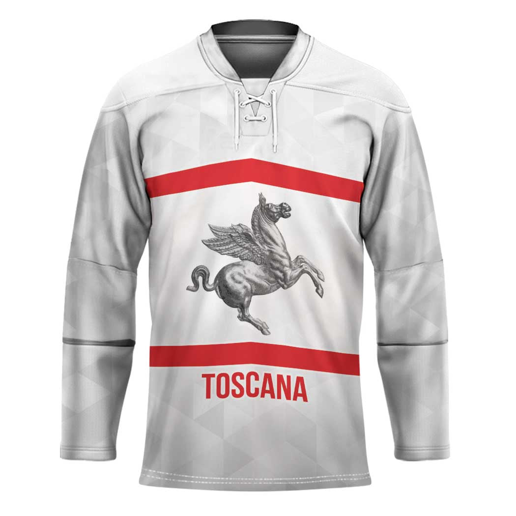 Personalized Italy Tuscany Pegasus Rampant Hockey Jersey Inspiration Flags Style - Wonder Print Shop